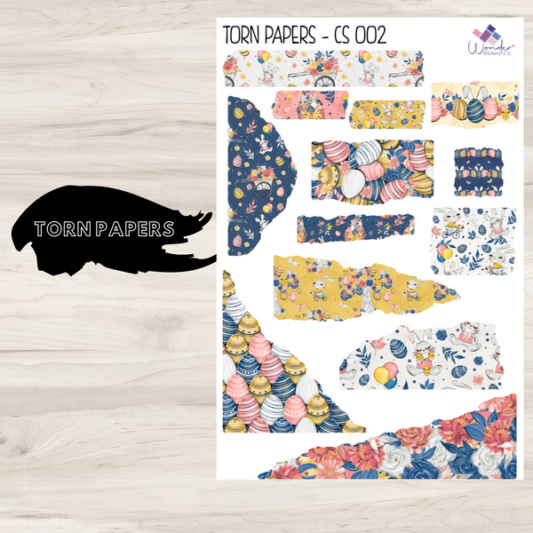 Torn Papers Journaling Stickers - CS 002