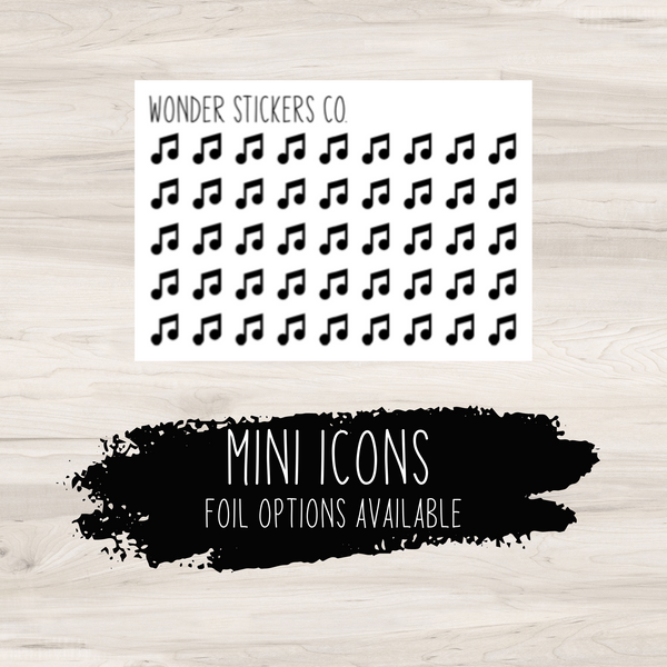 Note Mini Icon Mini Icons - Music Notes – Wonder Stickers Co.