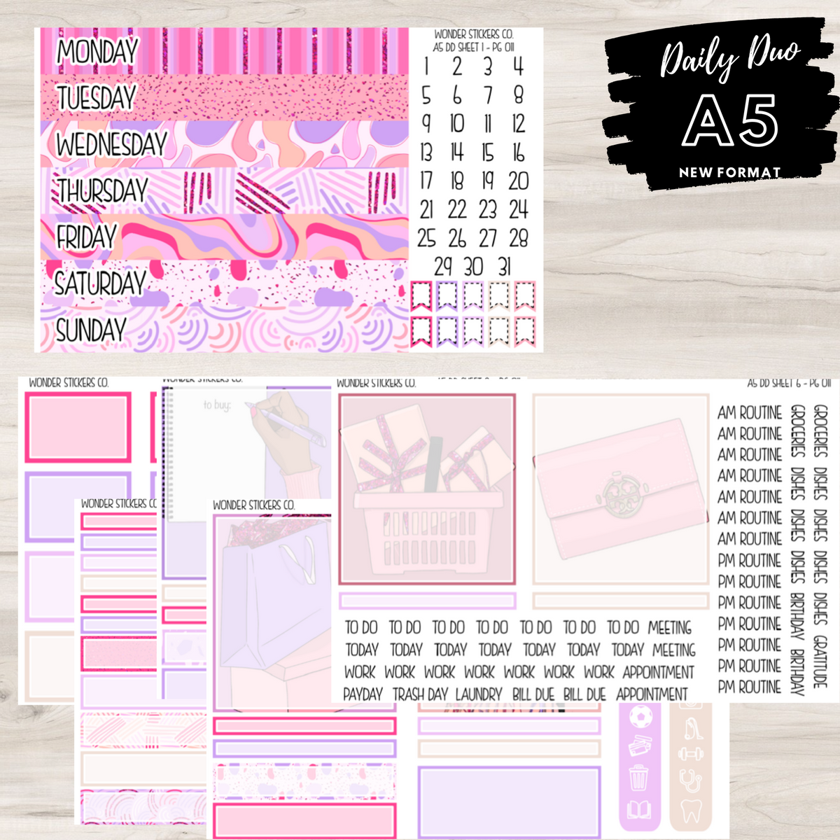 Pg 1 Sticker PG 011 Sticker Kit – Wonder Stickers Co.