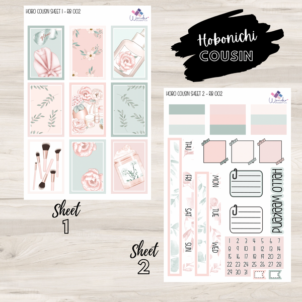 Hobonichi Cousin RB 002 Sticker Kit