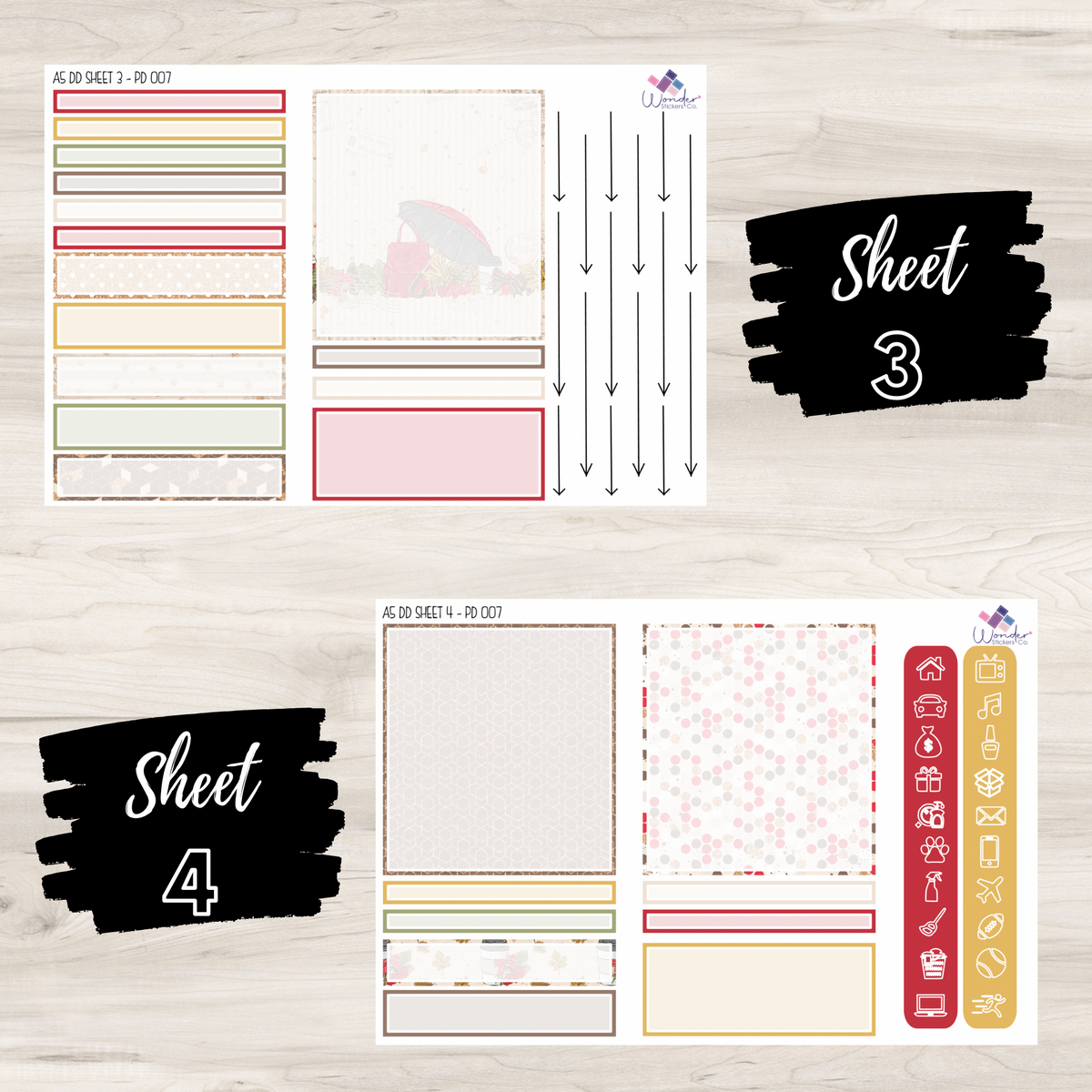 A5 DD PD 007 Sticker Kit – Wonder Stickers Co.
