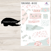 Torn Papers Journaling Stickers - RB 002