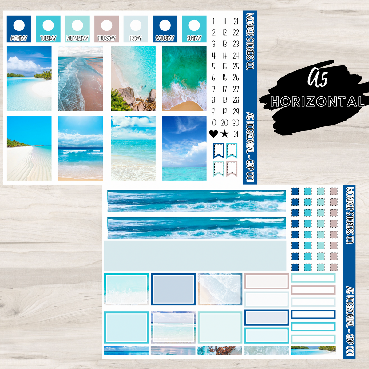 A5 Horizontal GDP 001 Sticker Kit – Wonder Stickers Co.