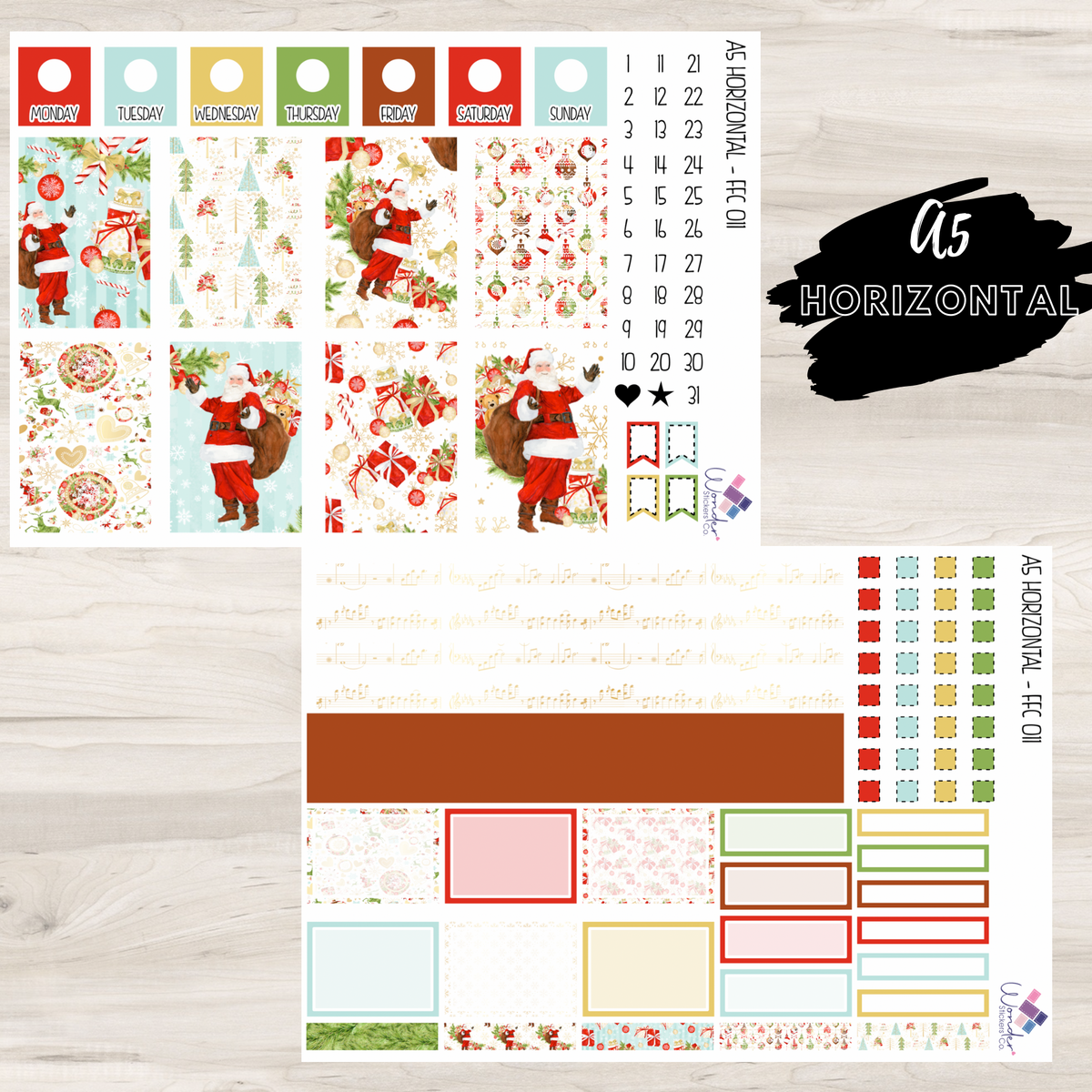 A5 Horizontal FFC 011 Sticker Kit – Wonder Stickers Co.