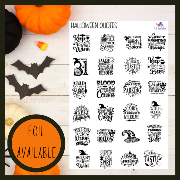 Halloween Quote Stickers – Wonder Stickers Co.