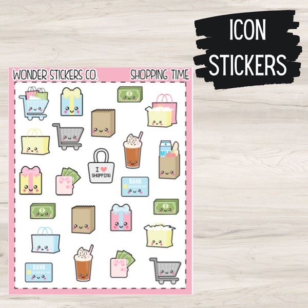 Shopping Time Icon Stickers