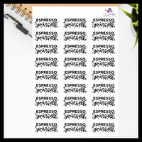 Espresso Yourself Quote Sticker Sheet