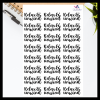 Relax & Unwind Quote Sticker Sheet